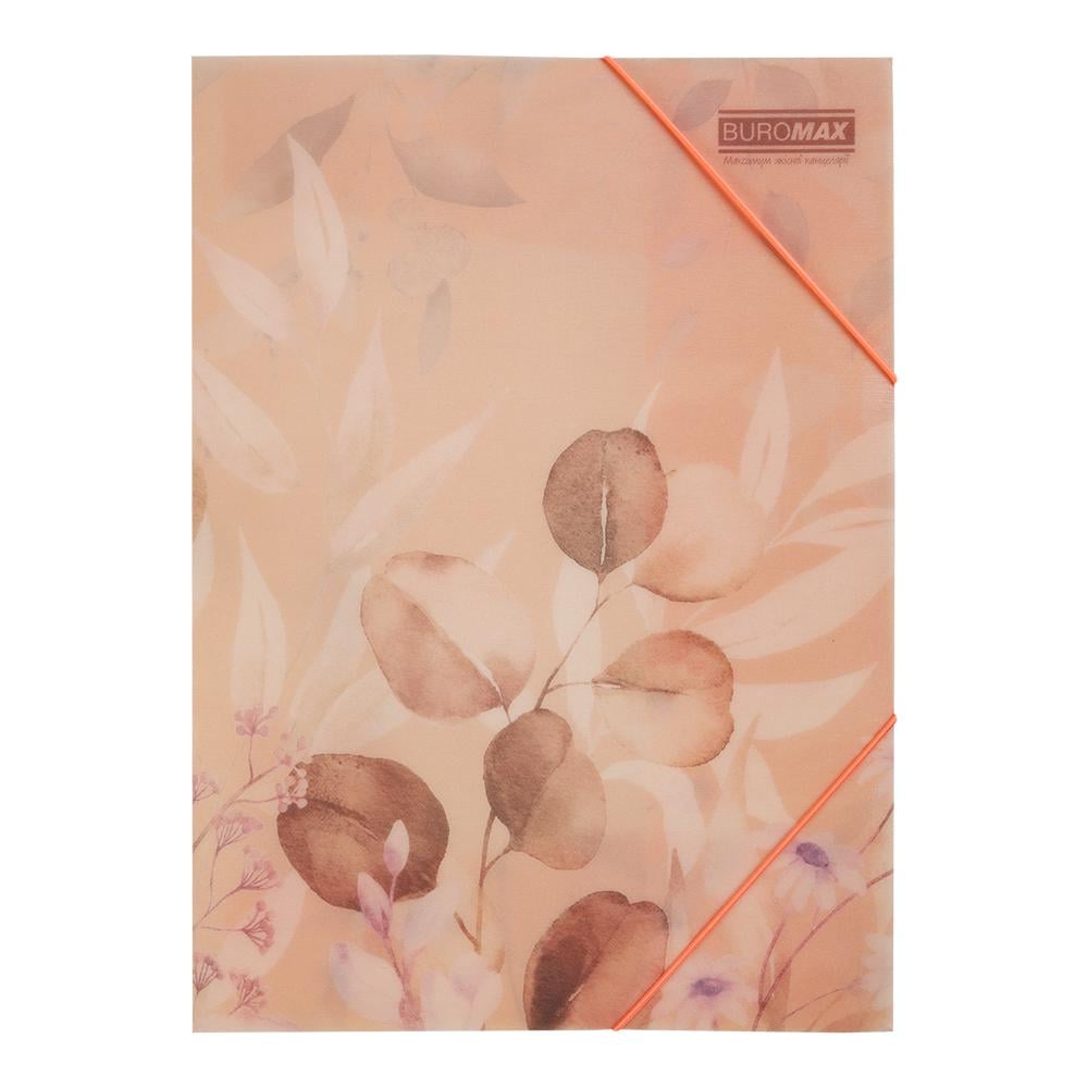 Папка Buromax Peach Arabeski на резинках A4 полипропилен Персиковый (BM.3908-46)