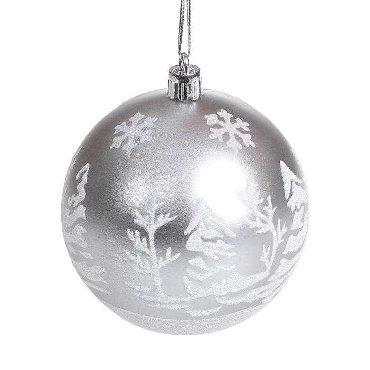 Шар новогодний BonaDi D 8 см Серебряный (898-193)
