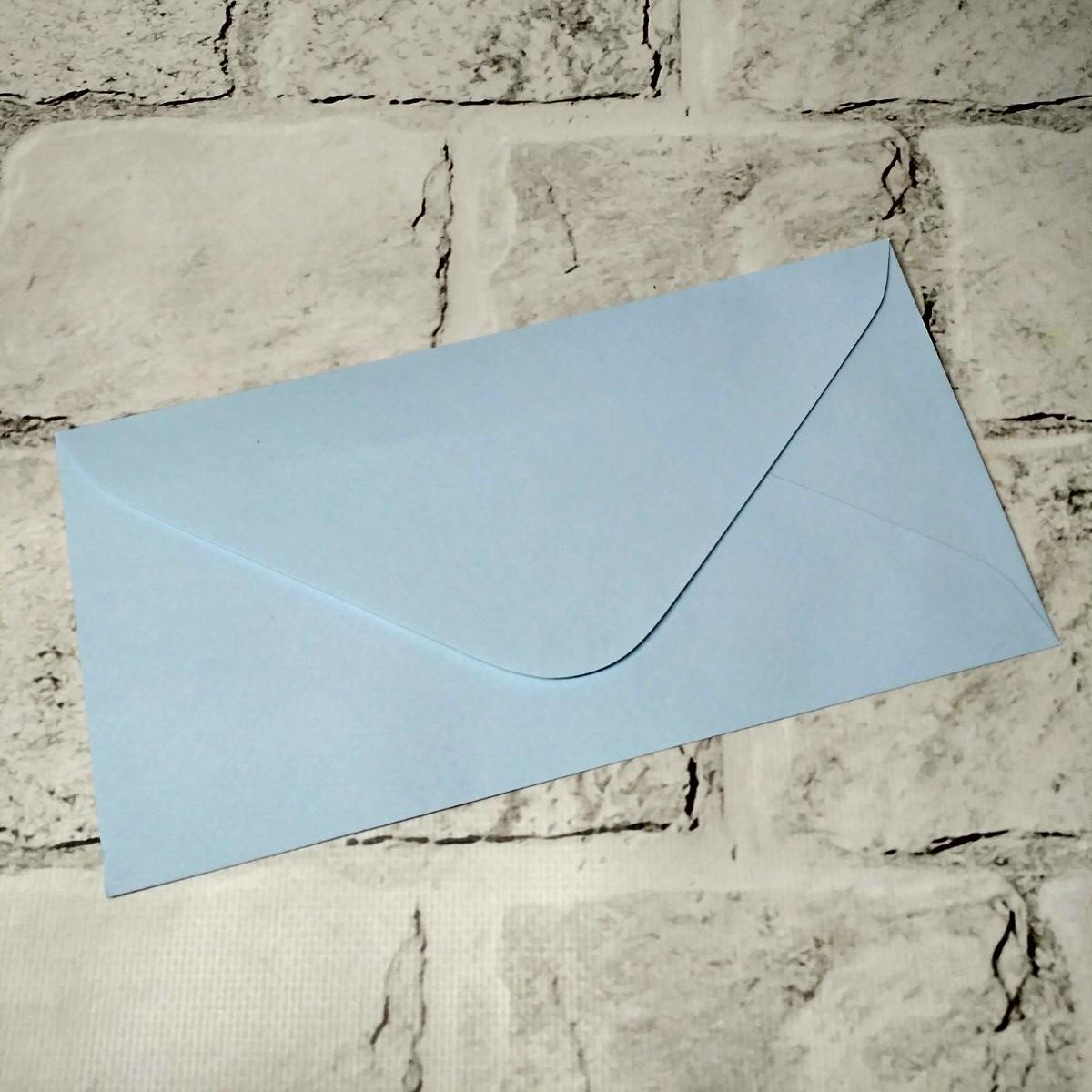 Конверт бумажный 21,9х11,1 см Голубой (5-86115)