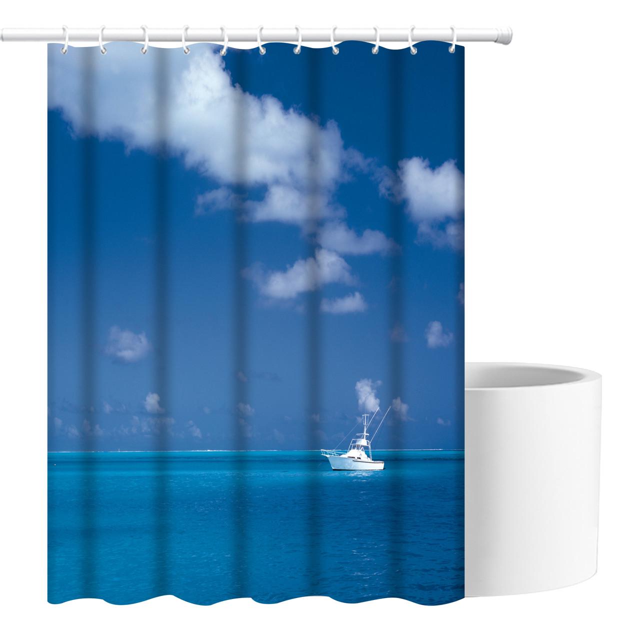 Шторка для ванної кімнати Bathlux водонепроникна з кільцями 180x180 см (1860120264) - фото 3 Шторка для ванної кімнати Bathlux водонепроникна з кільцями 180x180 см (1860120264) - фото 3