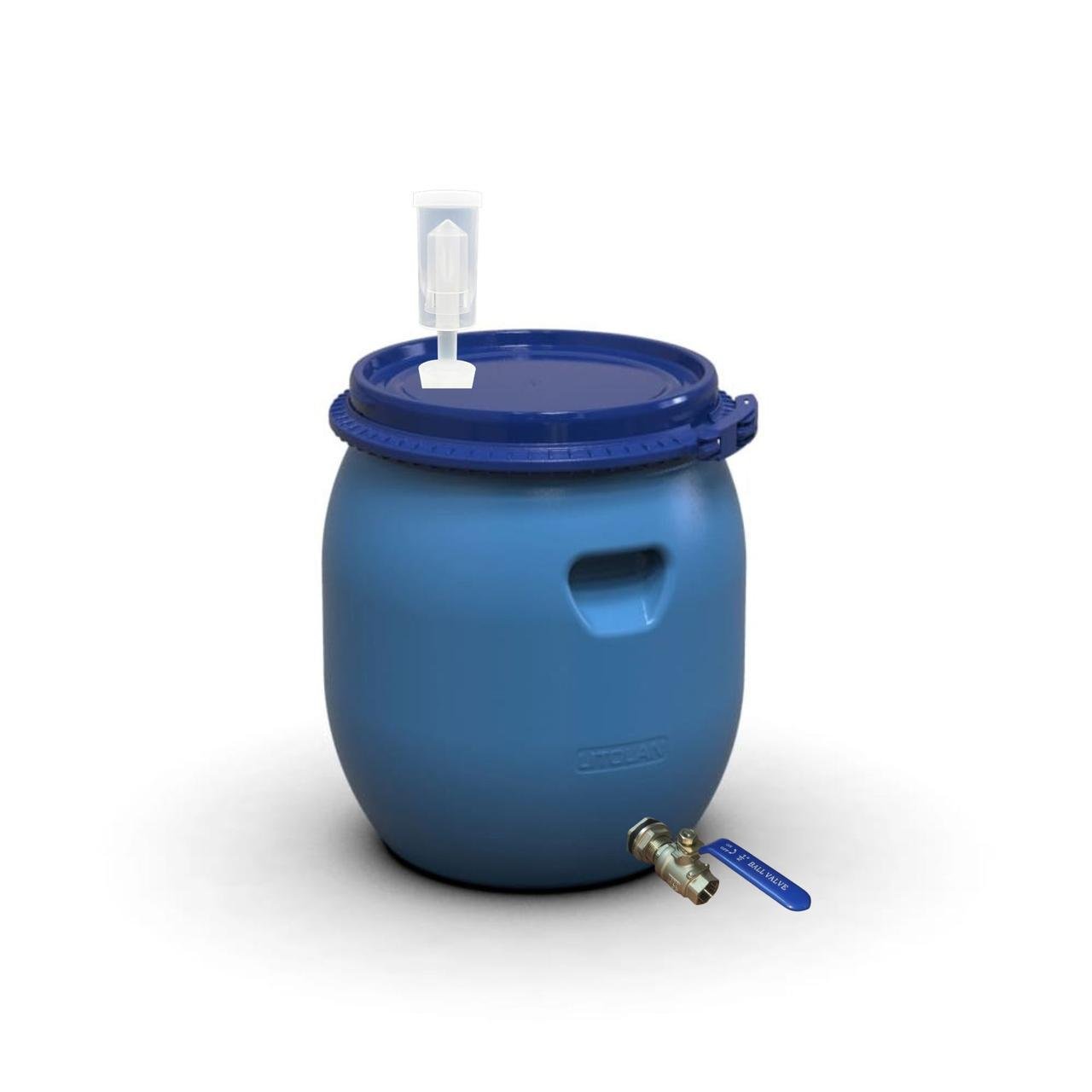 Бочка для брожения Litolan с винным U-образным клапаном и краном 1/2" из нержавеющей стали AISI 304 45 л (29644)