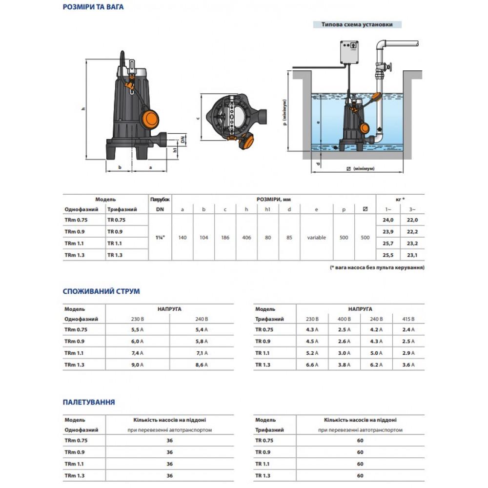 Дренажный насос Pedrollo TRm 0.75 (24064564) - фото 5 Дренажный насос Pedrollo TRm 0.75 (24064564) - фото 5