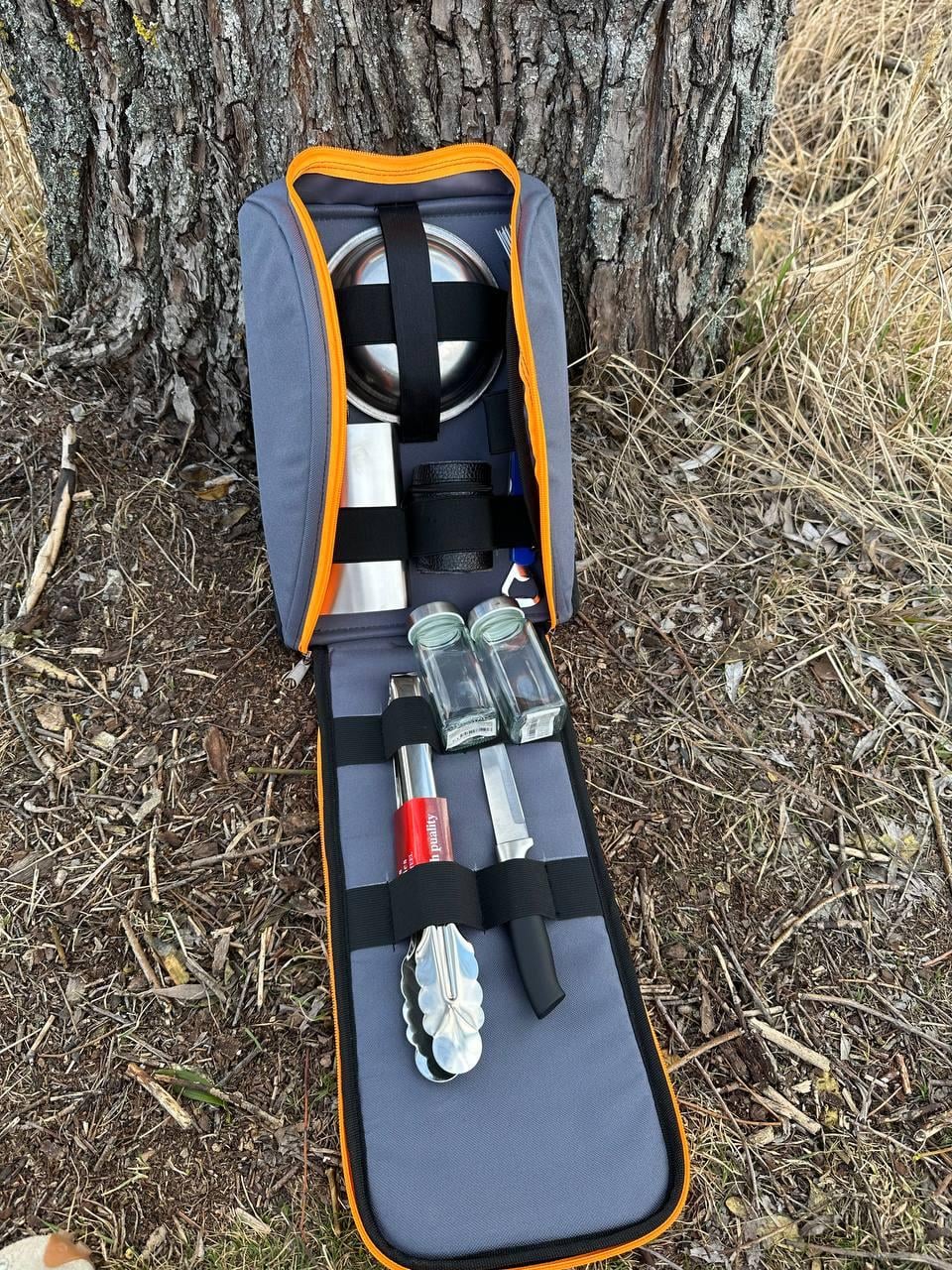 Набор посуды для пикника №2 с разделочной доской (2548063760)