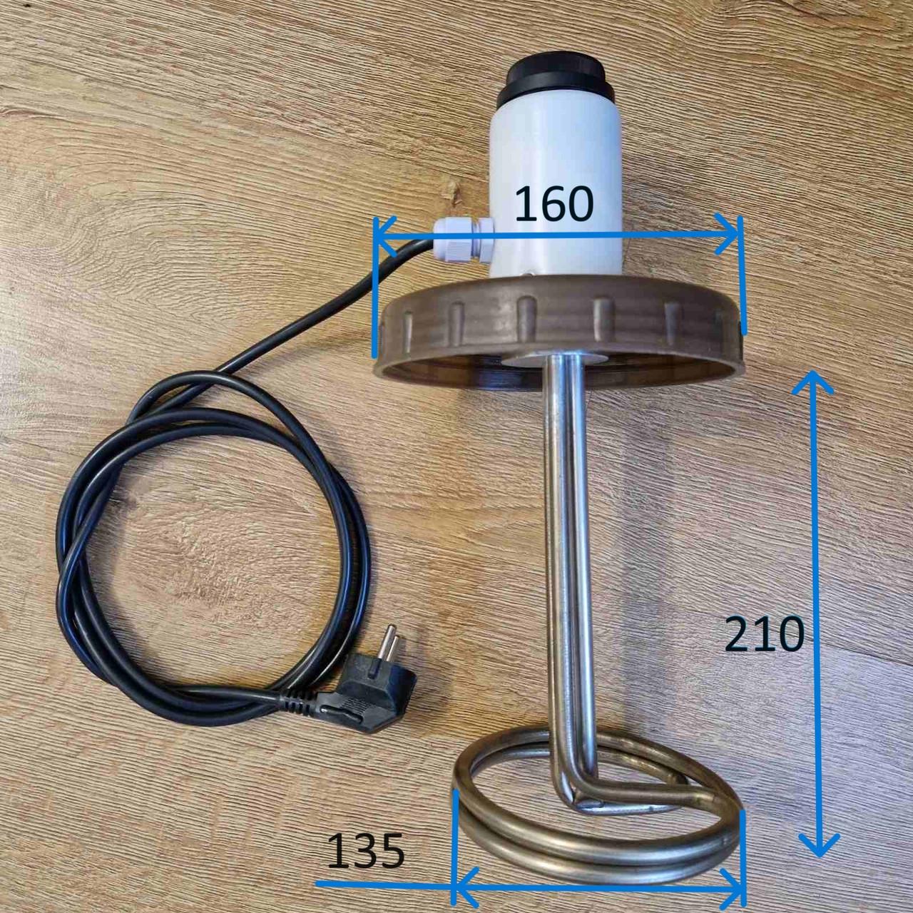 ТЭН для летнего душа короткая крышка с подогревом и терморегулятором 2 кВт (25354296) - фото 2 ТЭН для летнего душа короткая крышка с подогревом и терморегулятором 2 кВт (25354296) - фото 2