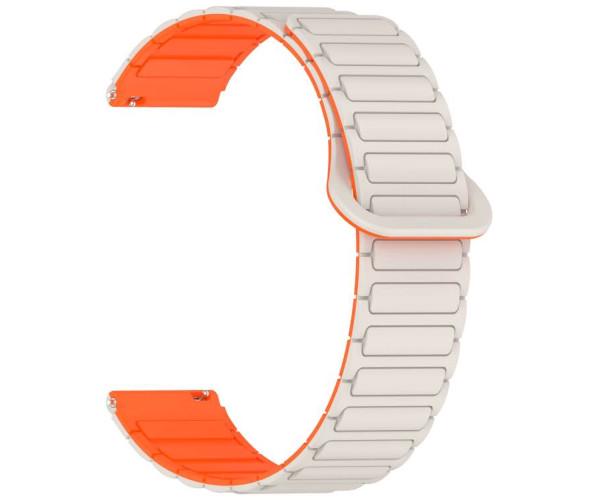 Ремешок Silicone Magnetic для смарт-часов Huawei Watch GT 5/GT 4 46 мм 22 мм Кремовый