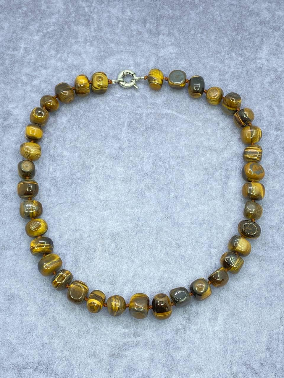 Бусы тигровый глаз 45 см Коричневый (1754)