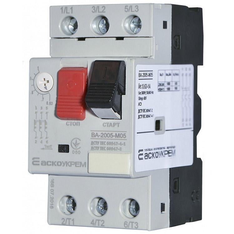 Автомат защиты двигателя АСКО-УКРЕМ ВА-2005 М05 0,63-1А (2348877000)