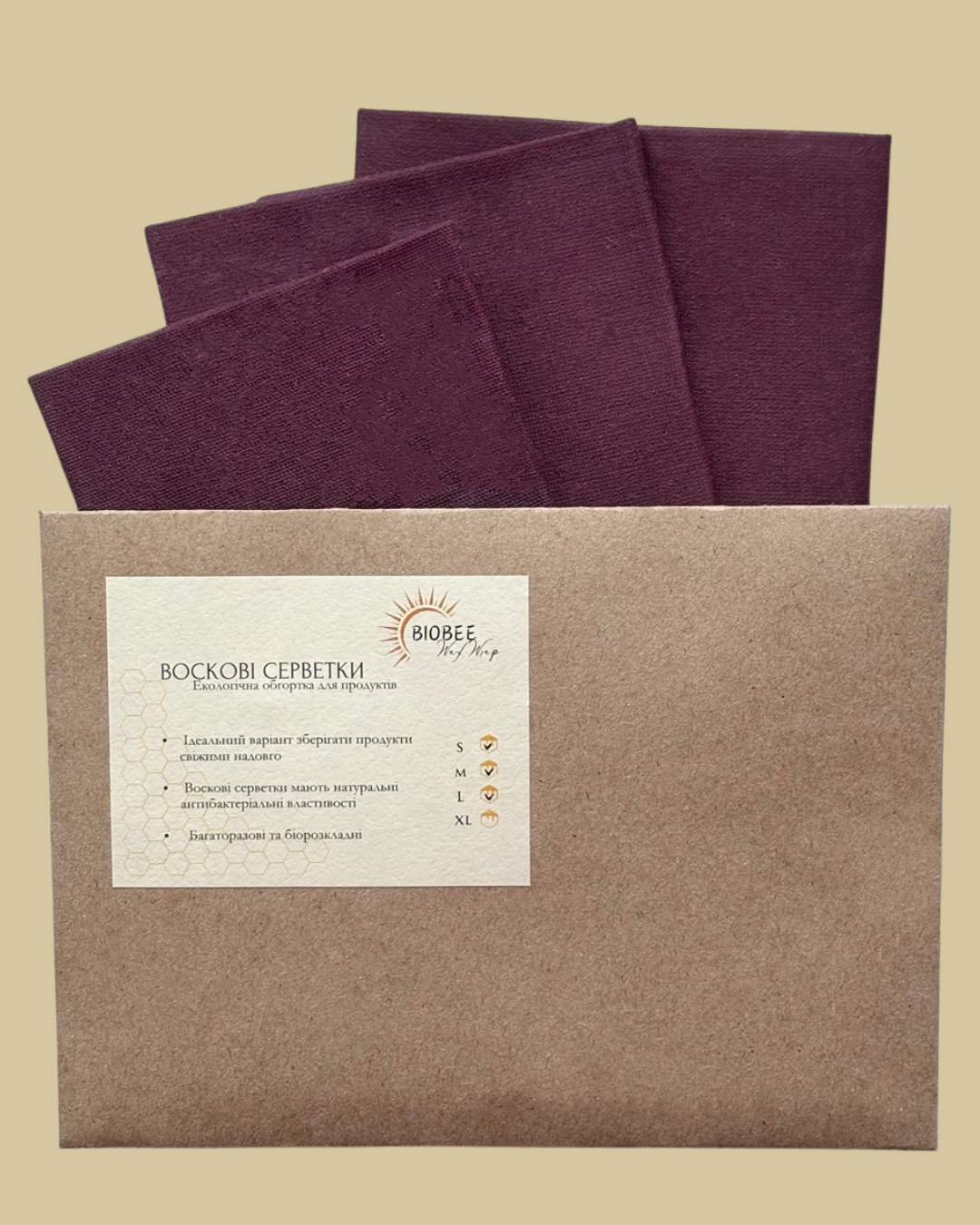 Вощанка для хранения продуктов BioBee 12 3 шт.