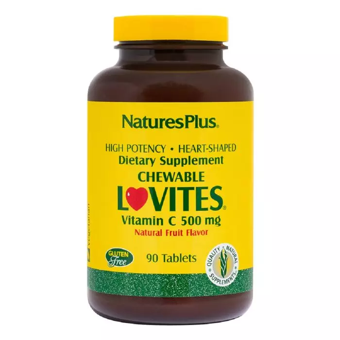 Вітамін C Nature's Plus Lovites 500 мг 90 жувальних таблеток (NTP2447)