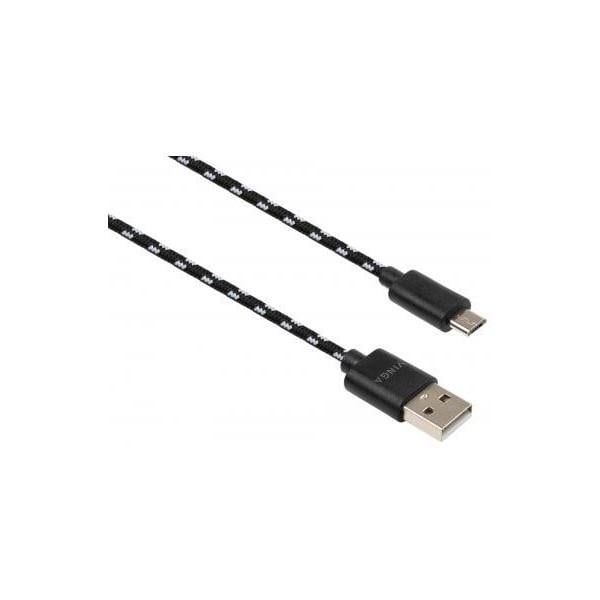 Vinga USB 2.0 AM to Micro 5P 1м, Black (VCPDCMBN31BK) - фото 1