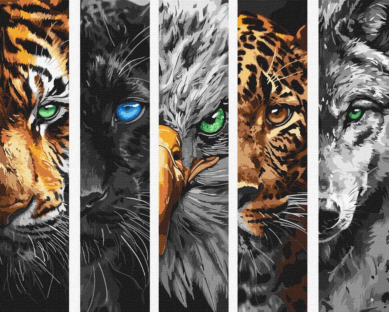 Картина по номерам Ideyka Хищники KHO6622 холст на подрамнике 40x50 см (2376135746)