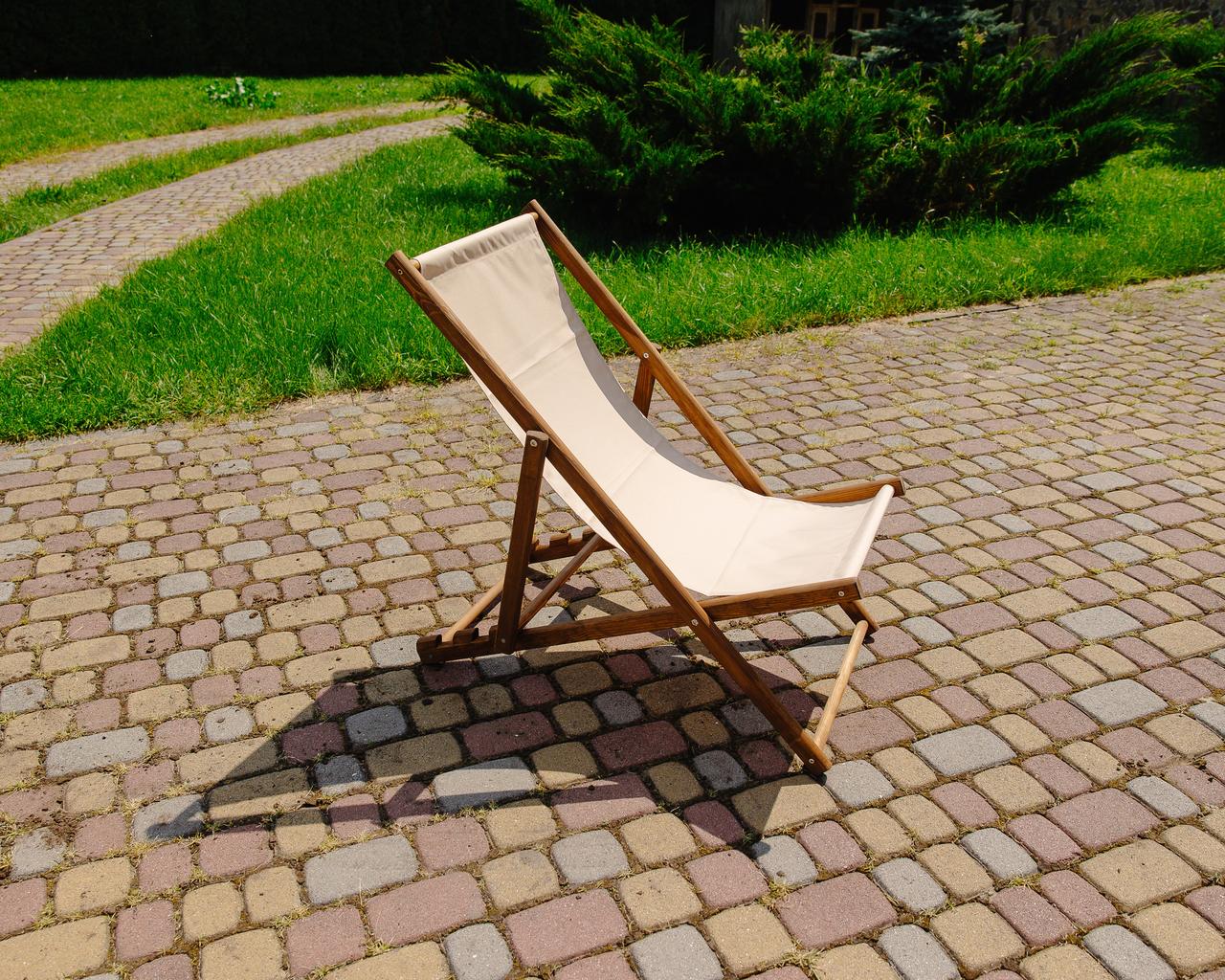 Шезлонг раскладной XRmaster тканевый Бежевый/Коричневый (0001777) - фото 5 Шезлонг раскладной XRmaster тканевый Бежевый/Коричневый (0001777) - фото 5