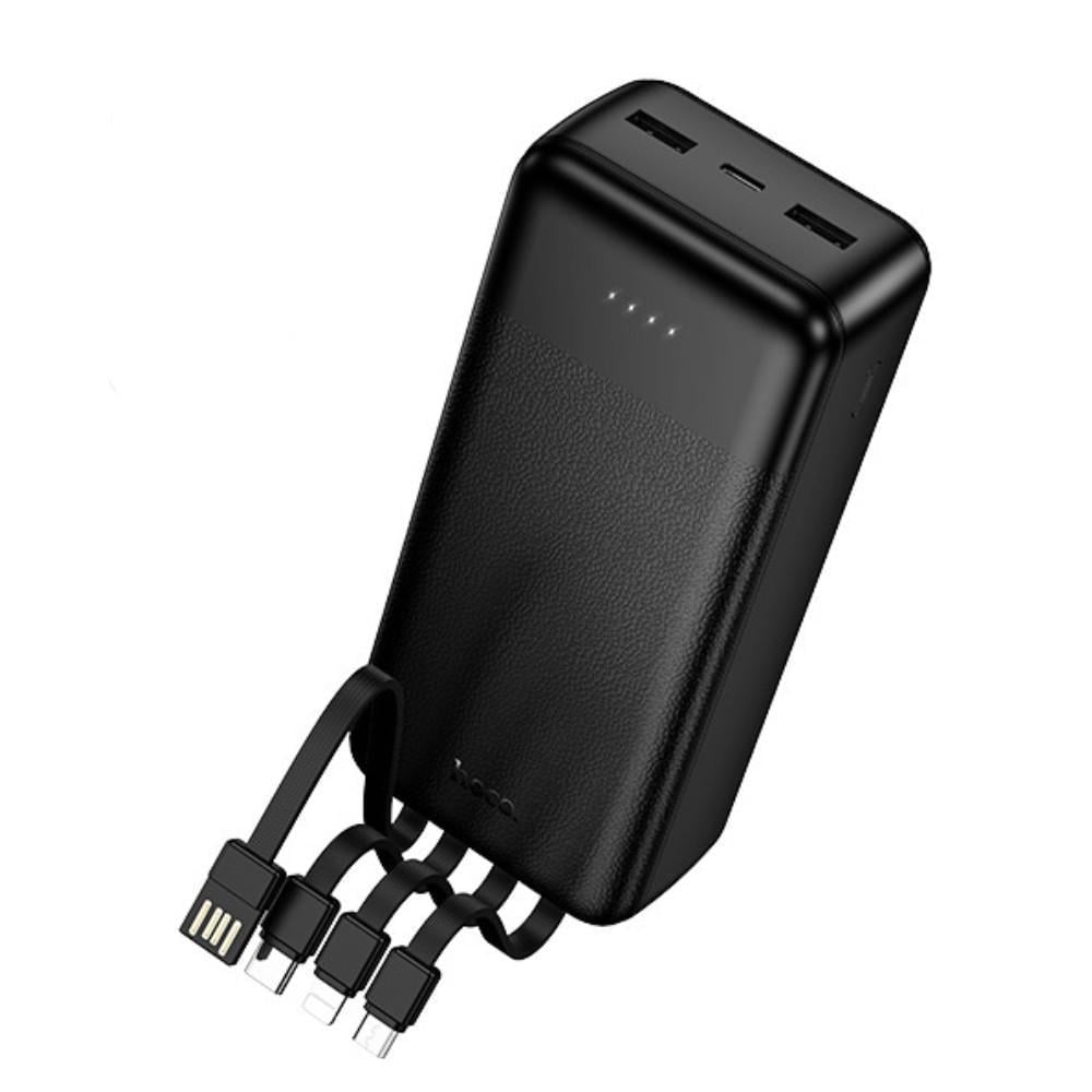 Внешний аккумулятор Hoco J163B Wonderful with 4 cables 30000mAh Черный
