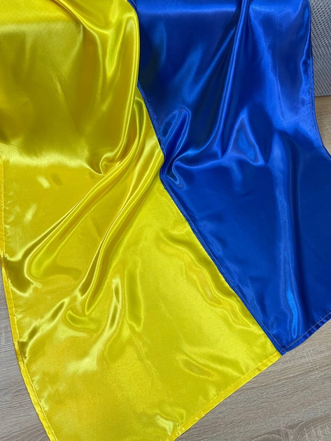 Флаг Украины атласный во флагшток 90х140 см (28410776) - фото 6 Флаг Украины атласный во флагшток 90х140 см (28410776) - фото 6