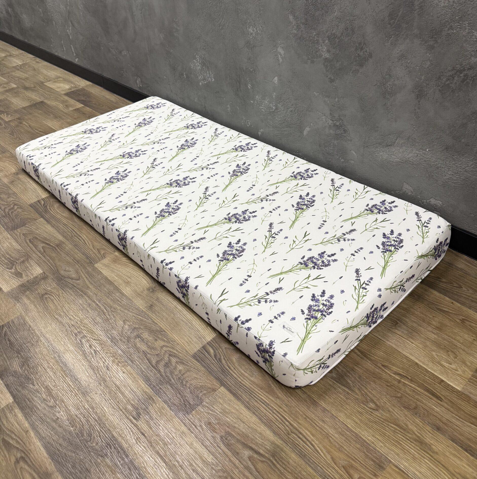 Матрас Comfort Home Bouquet lavender на подоконники/каркасы/поддоны/садовую мебель панама 120х40х5 см