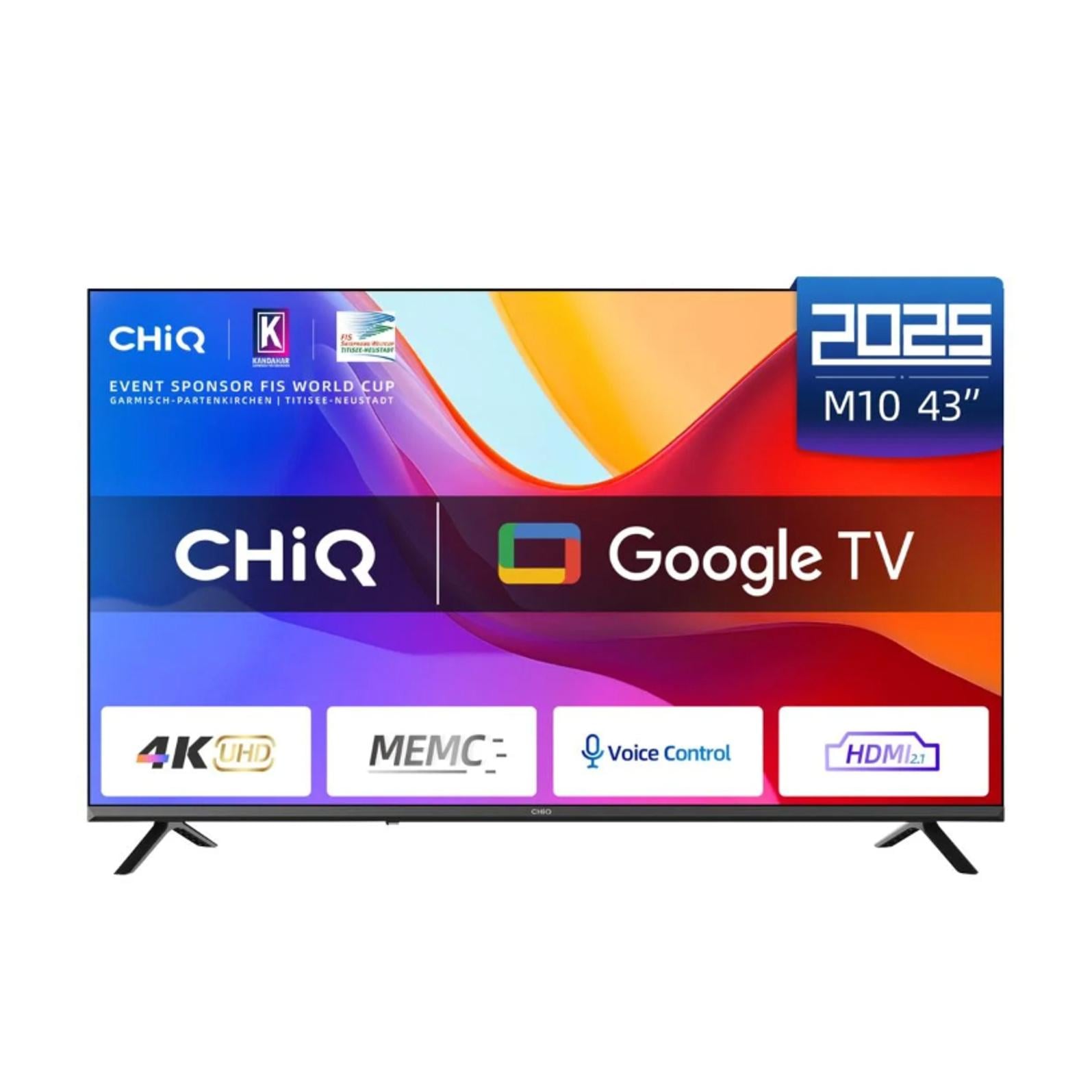 Телевизор CHiQ U43M10V 43″ 4K UHD Google TV HDR10 Wi-Fi Chromecast 60 Гц Телевизор CHiQ U43M10V 43″ 4K UHD Google TV HDR10 Wi-Fi Chromecast 60 Гц