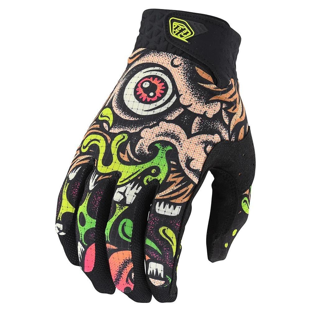 Велоперчатки Troy Lee Designs AIR GLOVE BIGFOOT BLACK/GREEN S Черный (32401975)