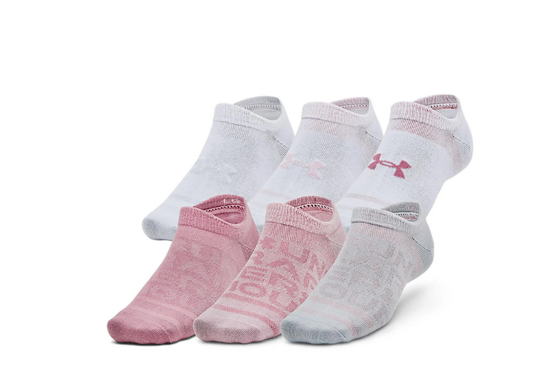 Носки женские UA Essential No Show 6pk M Розовый (1382611-697 M)
