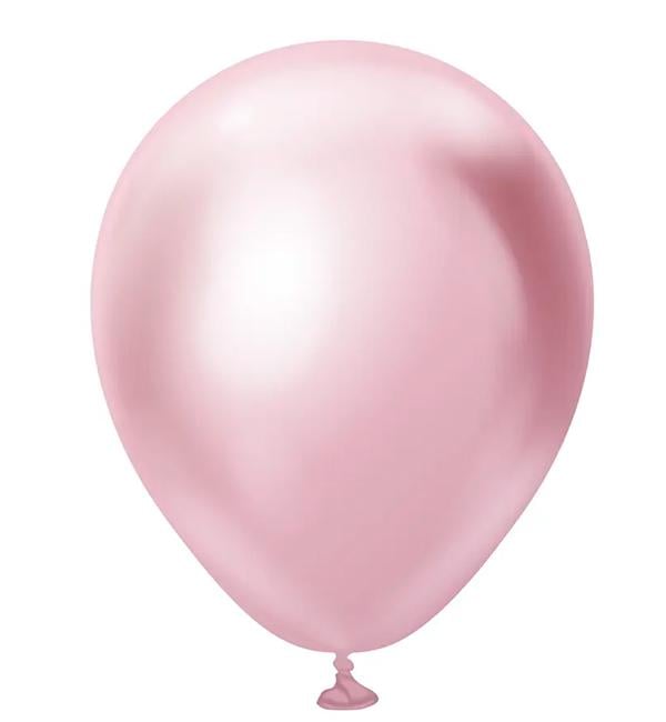 Повітряні кулі Kalisan 30 см 5 шт. Рожева перлина/Хром (356370)