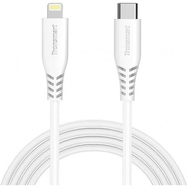 Tronsmart Кабель Tronsmart Type-C to Lightning 1.2m LCC06 Double Braided Nylon 4FT Cable White (91758)