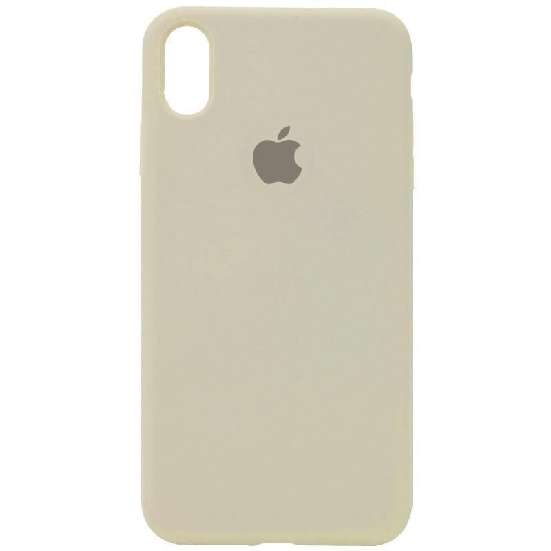 Протиударний чохол Silicone Case Full Protective (AA) для Apple iPhone X (5.8") / XS (5.8") Бежевий / Antigue White