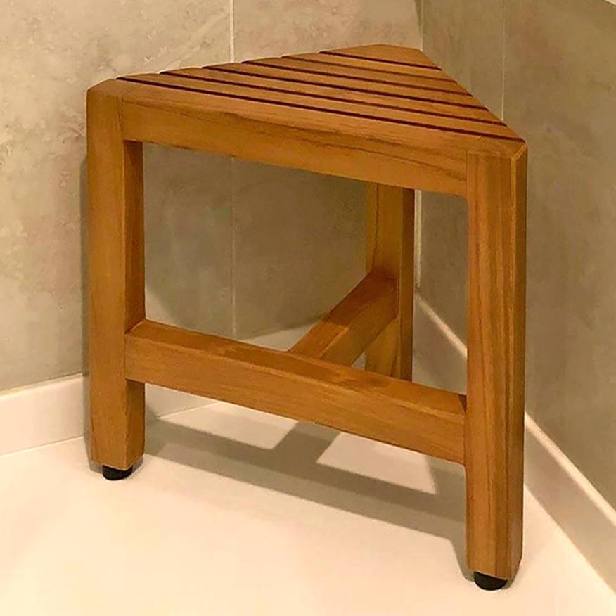 Табурет для ванной из дерева Солид Охра (ТВН-000104)