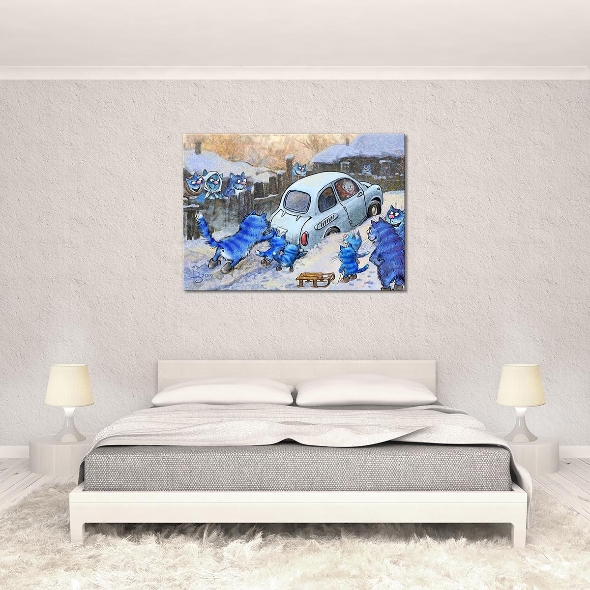 Модульная картина По-соседски 1 модуль 40х60 см