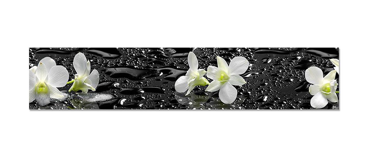 Наклейка виниловая на кухню Zatarga Мокрые орхидеи 600х3000 мм (1262637330)