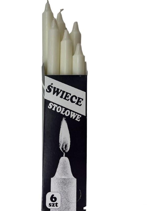 Свеча столовая 6 шт. Белый (1700273148)