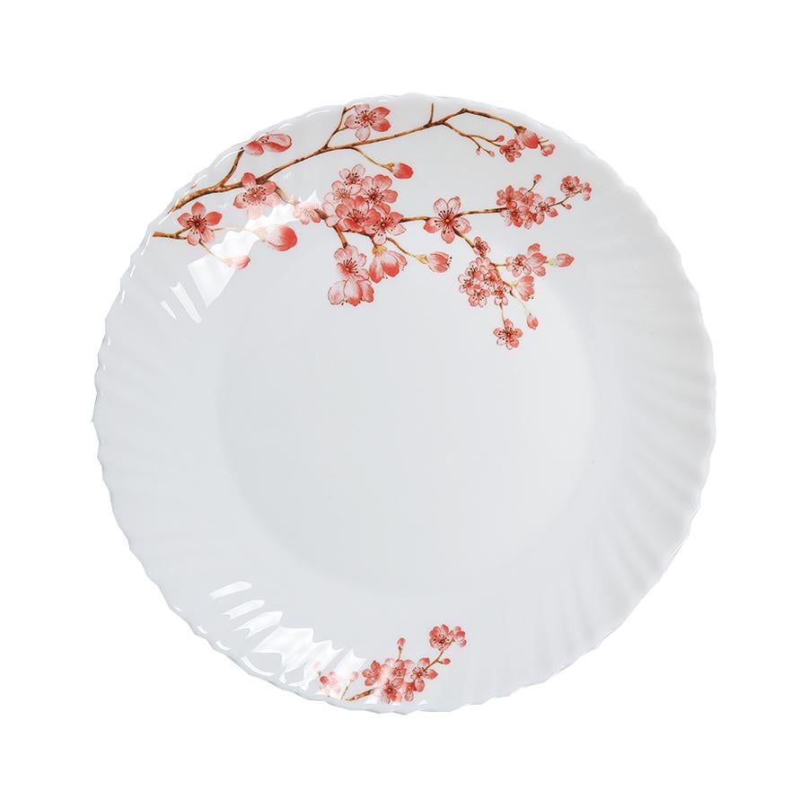 Тарелка Maestro Розовые цветы 23 см Белый (MR-39556-04)