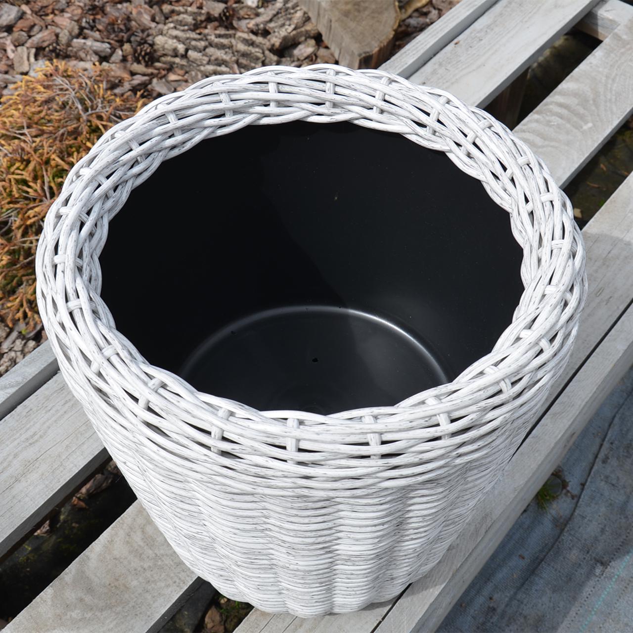 Кашпо высокое для цветов и растений из ротанга/ручной работы 16 л Белая береза - фото 10 Кашпо высокое для цветов и растений из ротанга/ручной работы 16 л Белая береза - фото 10