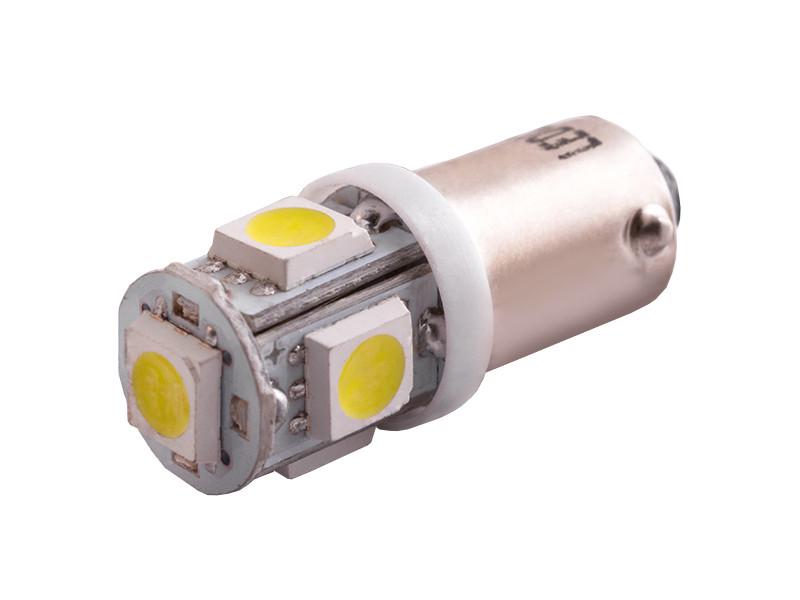Автолампа светодиодная BA9S T4W 24 В SMD5050-5led Белый (393)