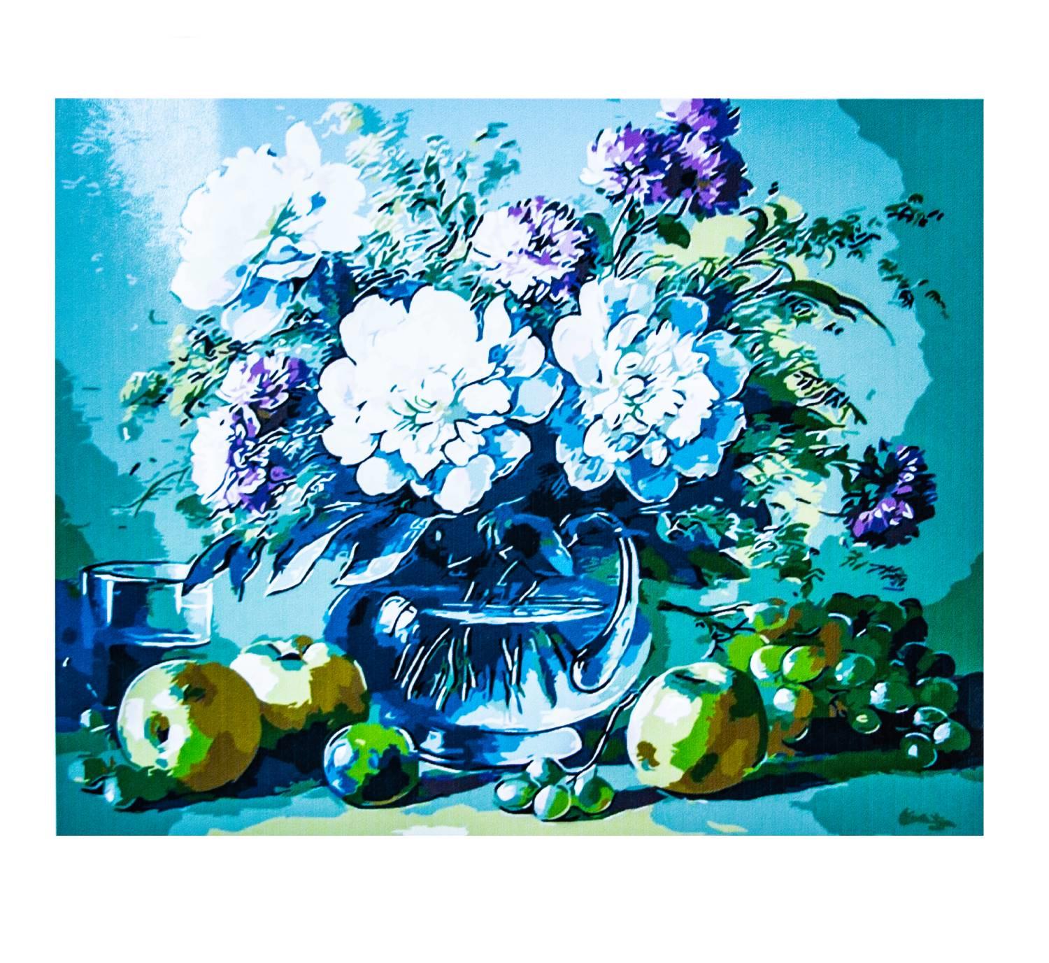 Картина по номерам Цветы с красками и кистями 50х65 см Multicolor (1781264268)