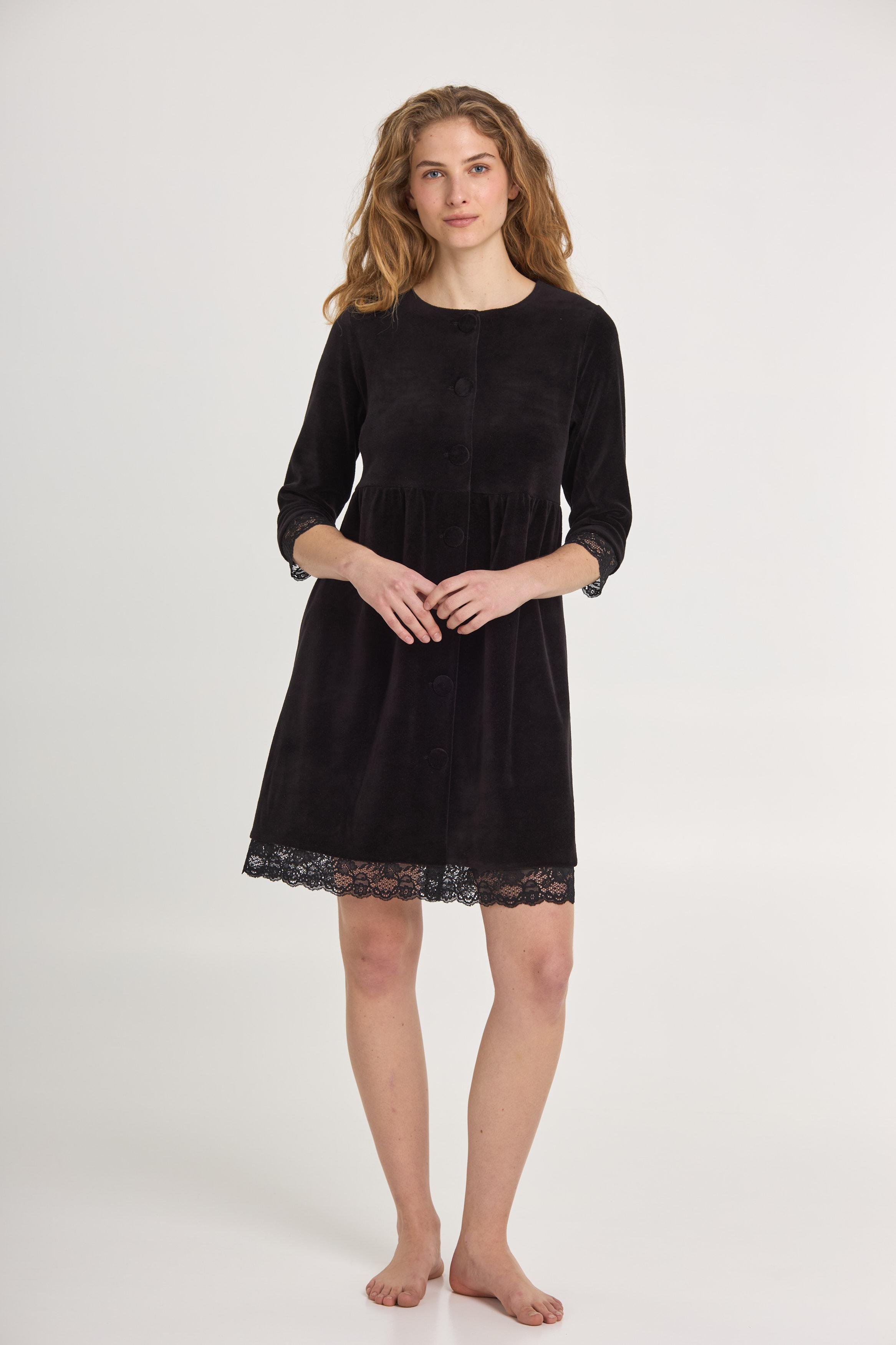 Халат женский велюровый Ellen Margo lgv 205/00/06 2XL Черный (205/00/06) Халат женский велюровый Ellen Margo lgv 205/00/06 2XL Черный (205/00/06)