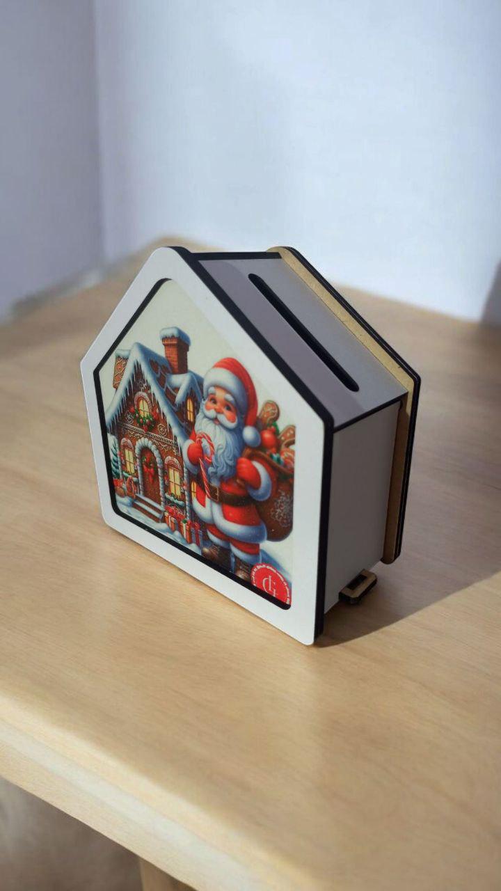 Коробка деревянная под наполнения сладостями новогодняя (146) - фото 3