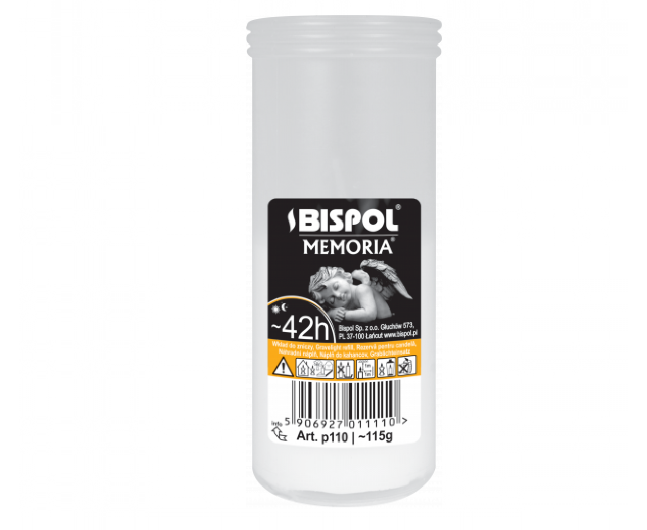 Свеча парафиновая Bispol 42 часов 5 шт. (100-407)