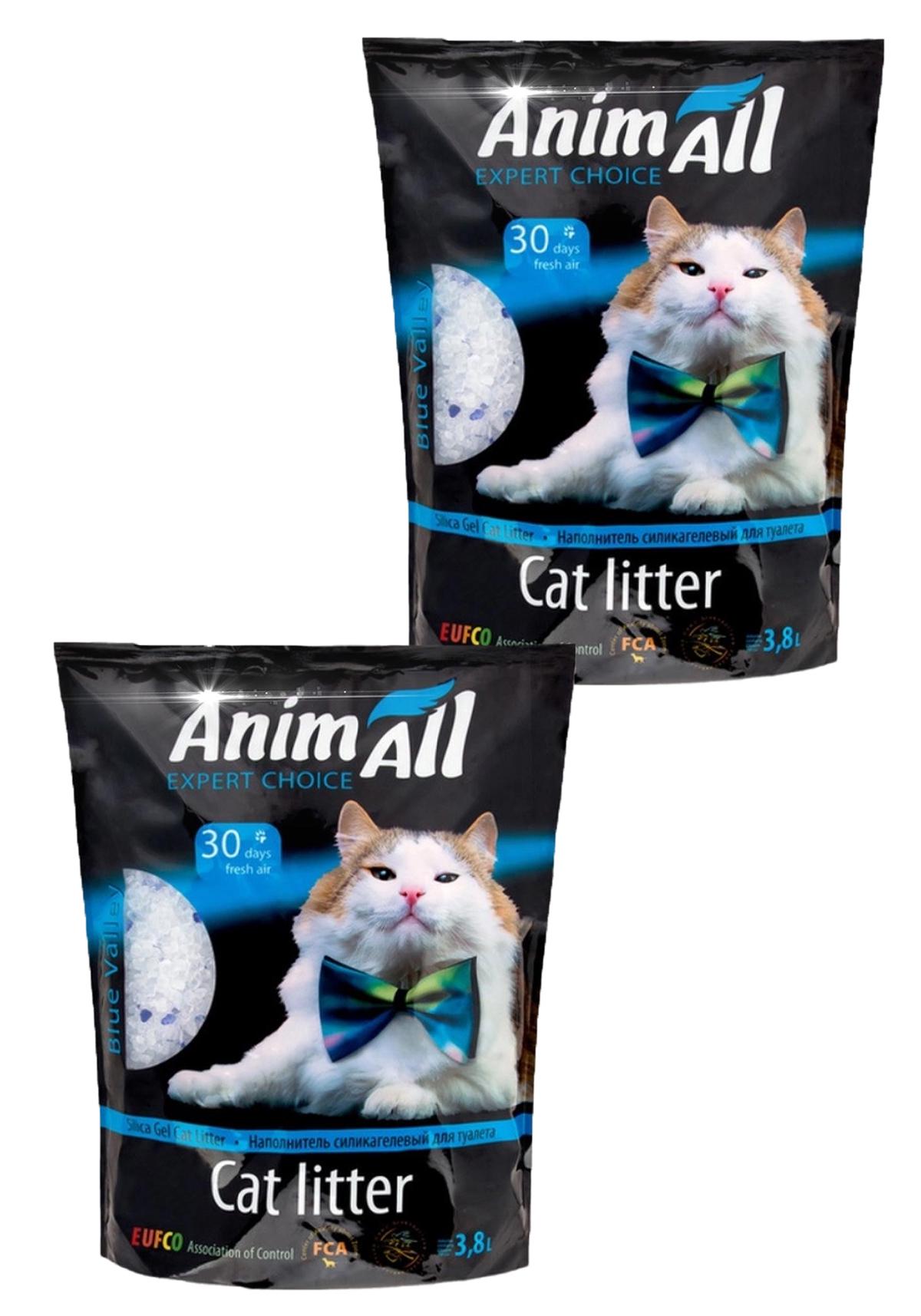 Наповнювач для котячого туалету AnimAll силикагелевий 3,8 л 2 шт. Blue (338087338)