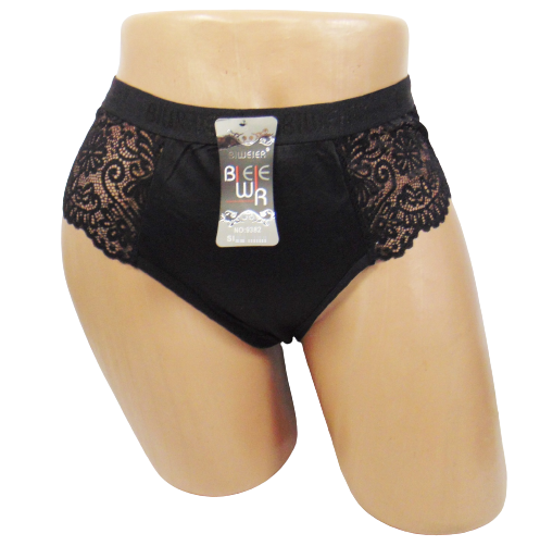 Женские трусики высокие Biweier 9382 3XL Черный (1684362826)