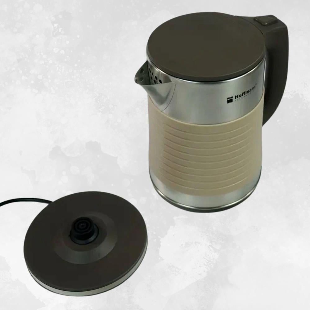 Электрочайник металлический Hoffmans Electronics HM-2545 2000W 2,5л Бежевый (120.1874.1) - фото 2