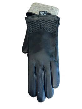 Перчатки женские натуральная кожа р. 7,5 Черный (G-06)