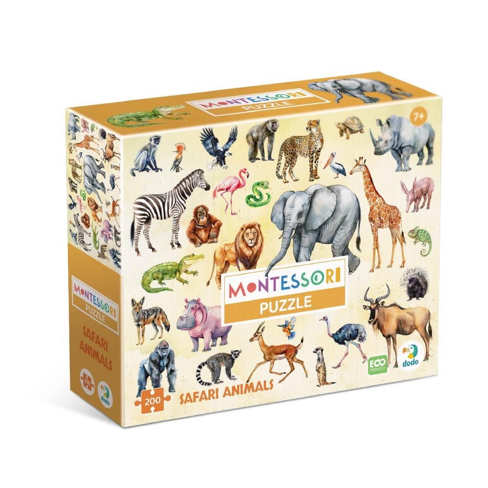 Пазл Монтессорі DoDo Тварини Сафарі 200 ел. (300637)