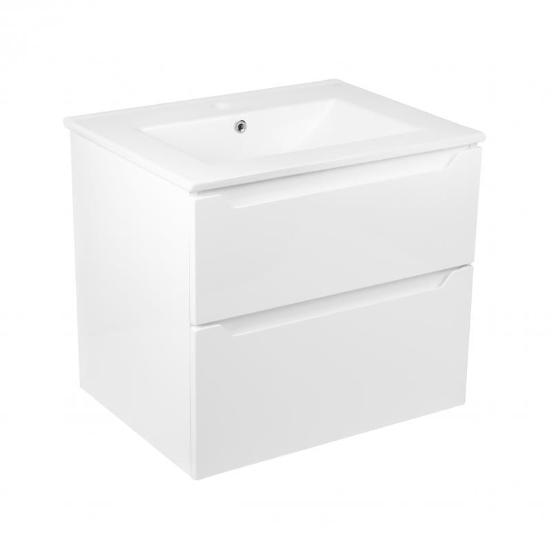 Комплект Q-tap Scorpio 710х585х460 White тумба подвесная/раковина врезная (QT1472TPВ7013070CW)