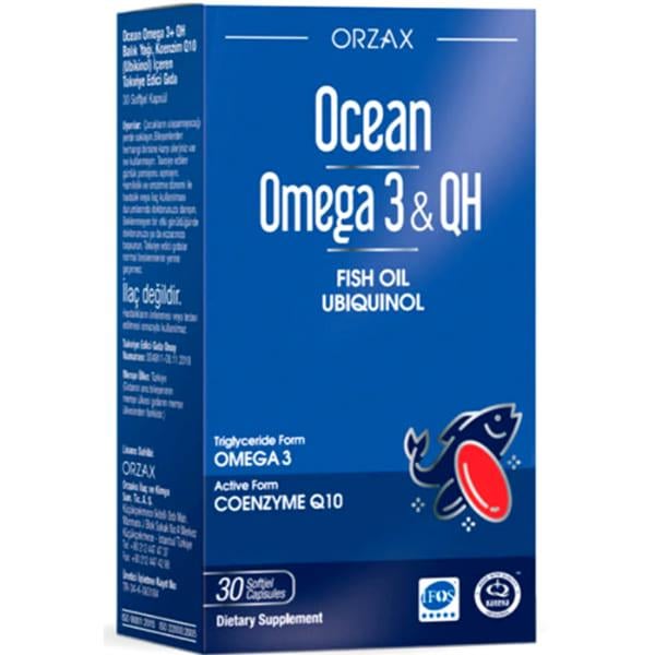 Омега 3 Orzax Ocean Omega-3 & QH 30 Softgels (000027895)