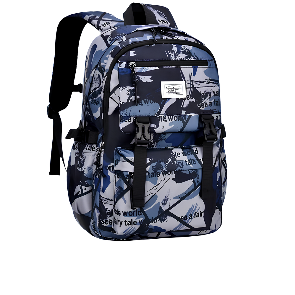 Рюкзак городской школьный повседневный влагозащищенный Серый с синим Рюкзак городской школьный повседневный влагозащищенный Серый с синим