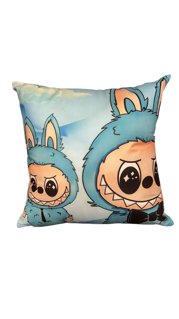 Декоративна подушка Лабубу 45х45 см Блакитний (29289436) Декоративна подушка Лабубу 45х45 см Блакитний (29289436)