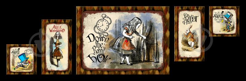 Модульная картина Декор Карпаты AL-003 170х71см Алиса в стране чудес (hub_oVQU97539)