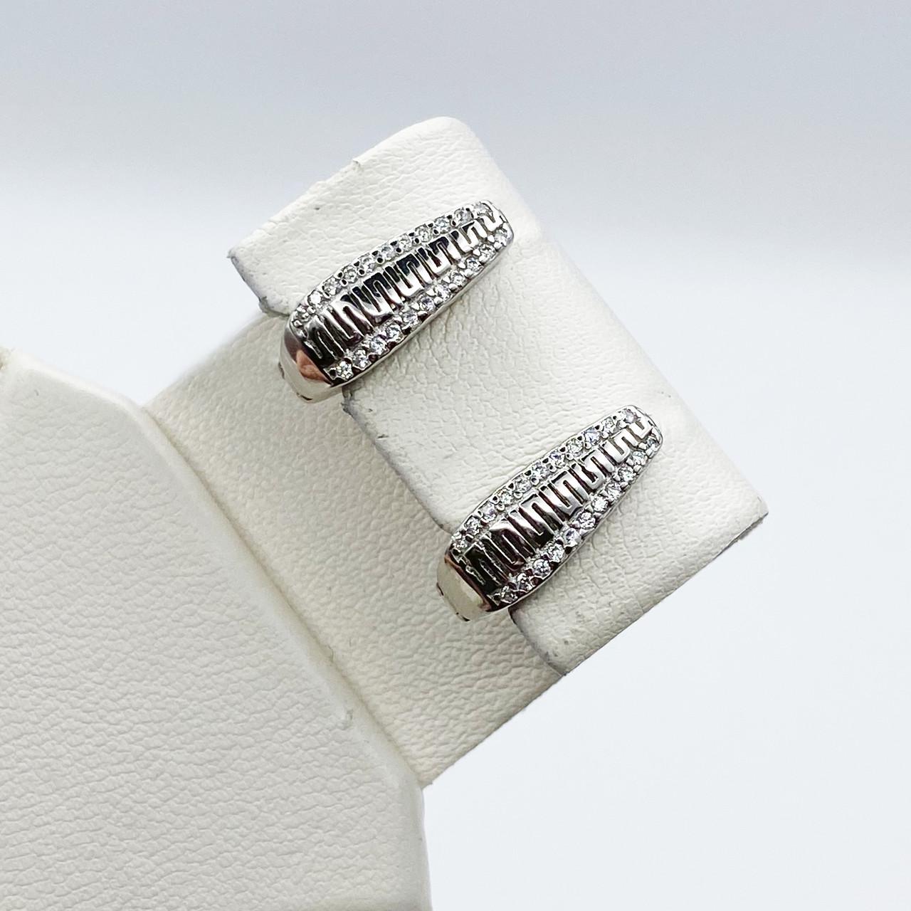Серьги серебряные с кубическим цирконием 3,53 г (2075183786)