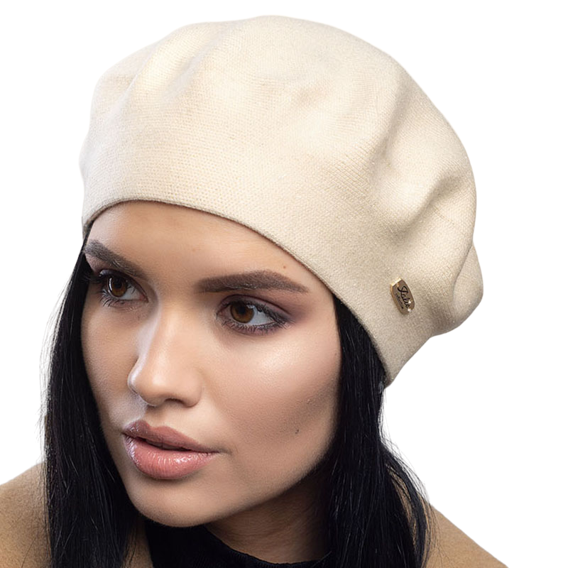 Берет женский Leks Сказка двойной с люрексом Жемчужина (129411)