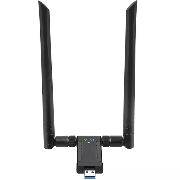 Адаптер WiFi USB 2,4/5,8 ГГц Чорний (LPNHL967879313) - фото 1