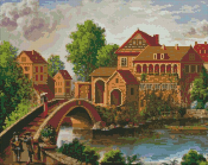 Мозаика алмазная/вышивка Итальянская провинция 40x50 см (AMO7341)